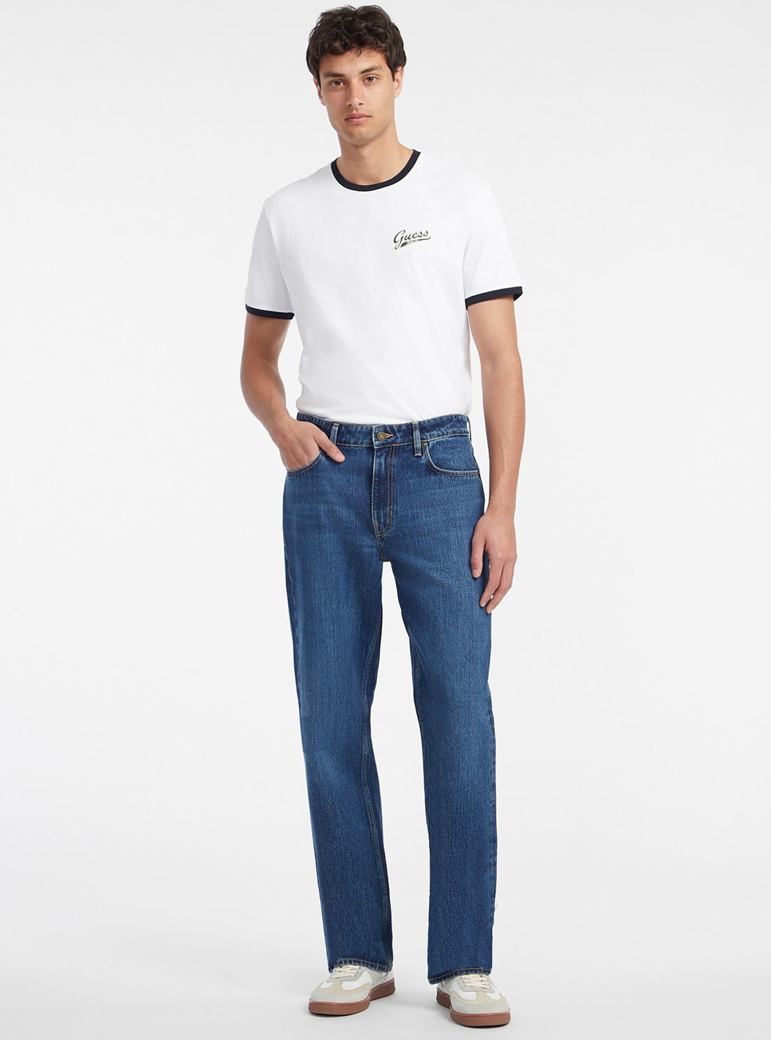 Guess G18 Relaxed Fit Jeans for Women - Comfortable Stretch Denim Pants with Classic 5-Pocket Design | Perfect for Casual Wear, Weekend Outings & Everyday Style