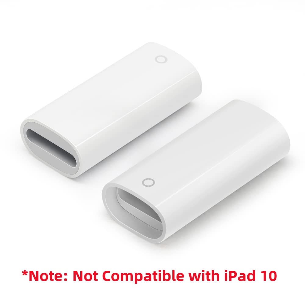COOYA 2-Pack Apple Pencil 1st Generation Charger Adapter Replacement - Compatible with iPad Pro/Air - Lightning Connector for Easy Charging | Perfect for Artists, Students & Professionals On-The-Go