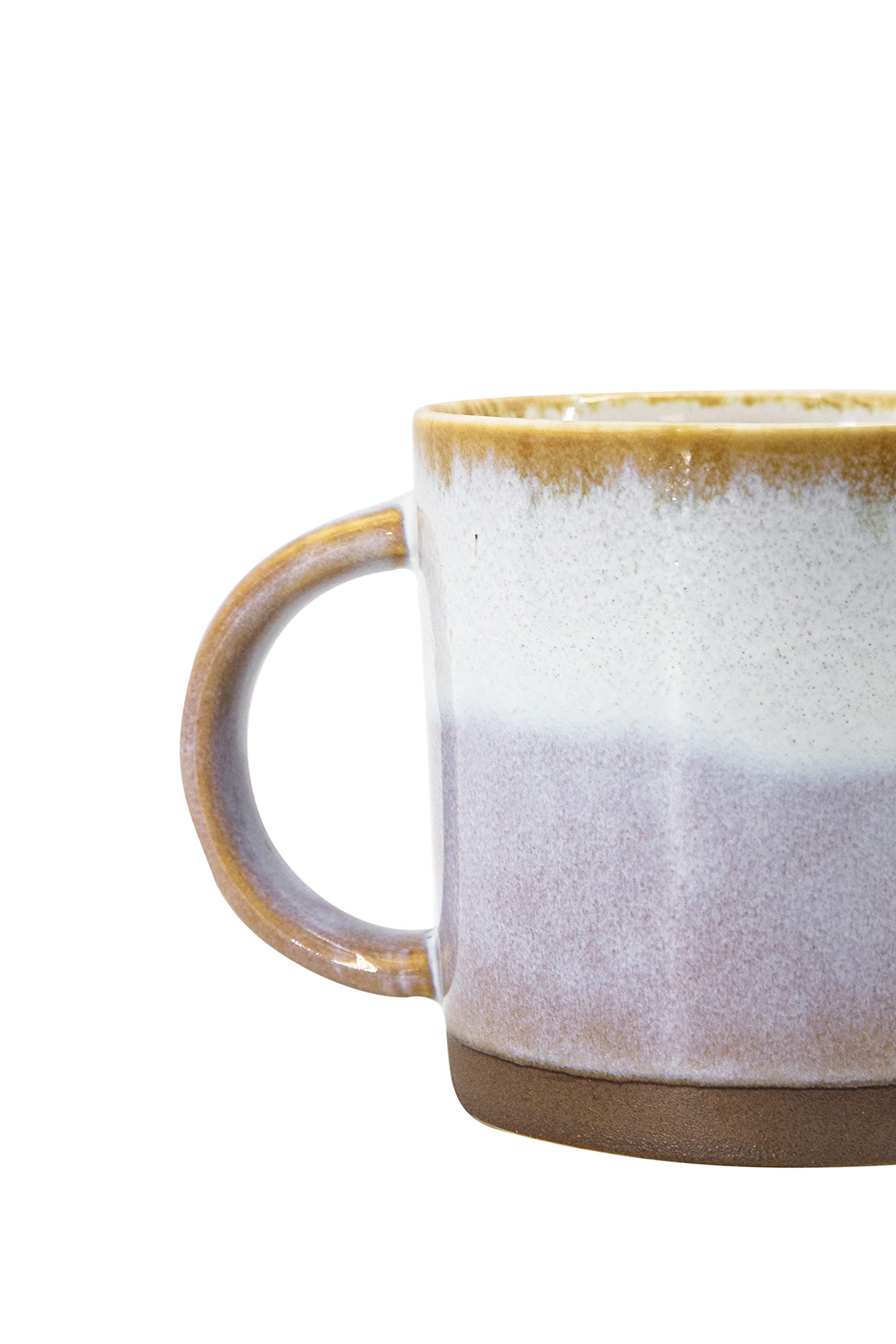 Collective Home Reactive Glaze Ceramic Coffee Mug & Tea Cup - 18oz, Microwave & Dishwasher Safe (Brown) - Perfect for Office, Home, and Gifts