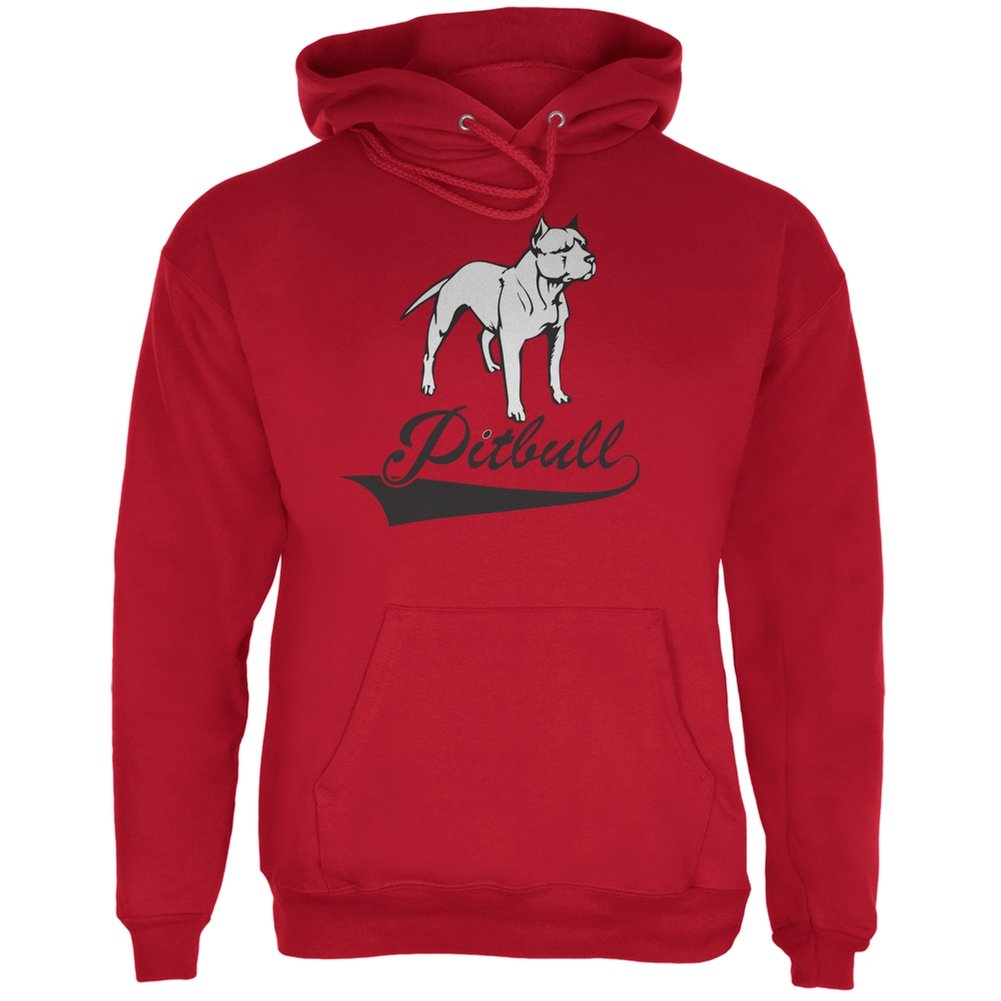 Pit Bull Red Adult Hoodie - Stylish & Comfortable Dog Hoodie for Large Breed Dogs - Perfect for Outdoor Walks, Training & Cold Weather