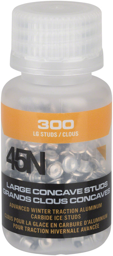 45NRTH Large Concave Carbide Aluminum Tire Studs - 300 Pack for Winter Bike Tires | Enhanced Traction on Ice & Snow | Perfect for Mountain Biking, Commuting in Cold Weather