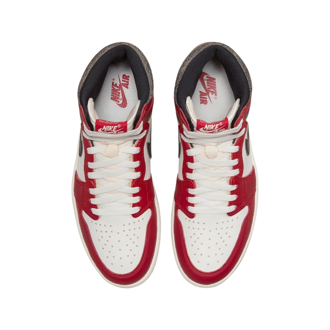 Air Jordan 1 High OG Retro GS Lost and Found Sneakers - Varsity Red/Black/Sail Basketball Shoes for Women & Girls | Perfect for Streetwear, Basketball Games & Sneaker Collection