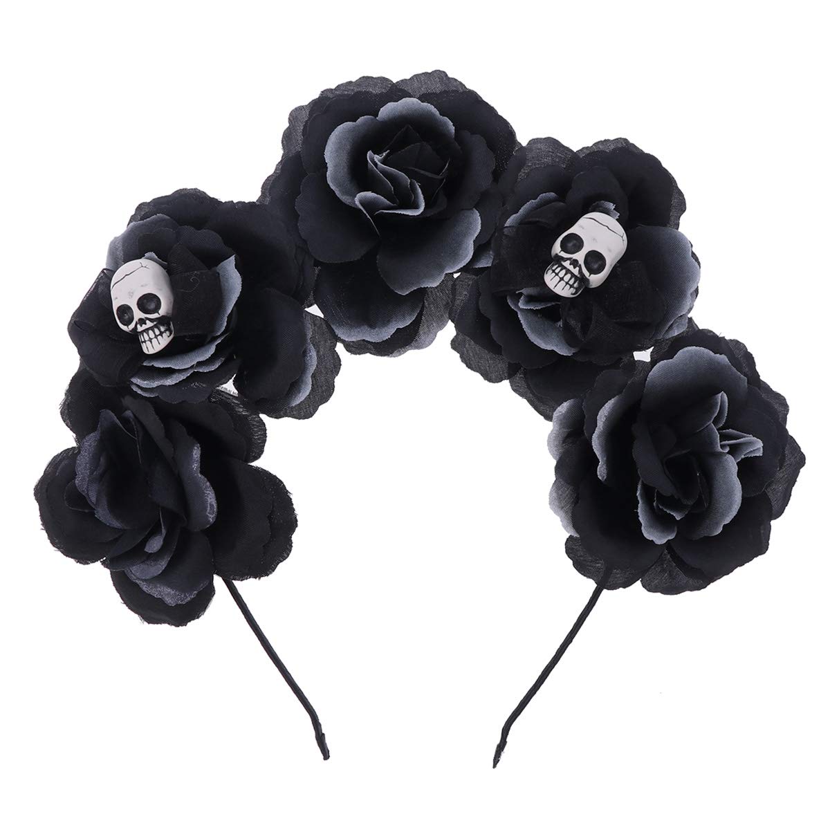 ABOOFAN Halloween Flower Skull Headband - Gothic Masquerade Hair Accessory for Women (Style 2) | Perfect for Halloween Parties, Cosplay, Costume Dressing & Gothic Fashion