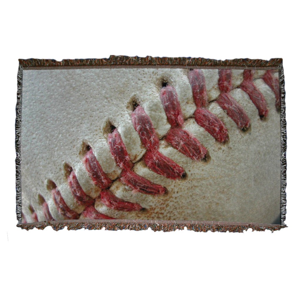 VictoryStore Baseball Woven Throw Blanket - Soft & Durable Sports Fan Gift for Bed, Couch, Outdoor Picnics & Game Day Comfort
