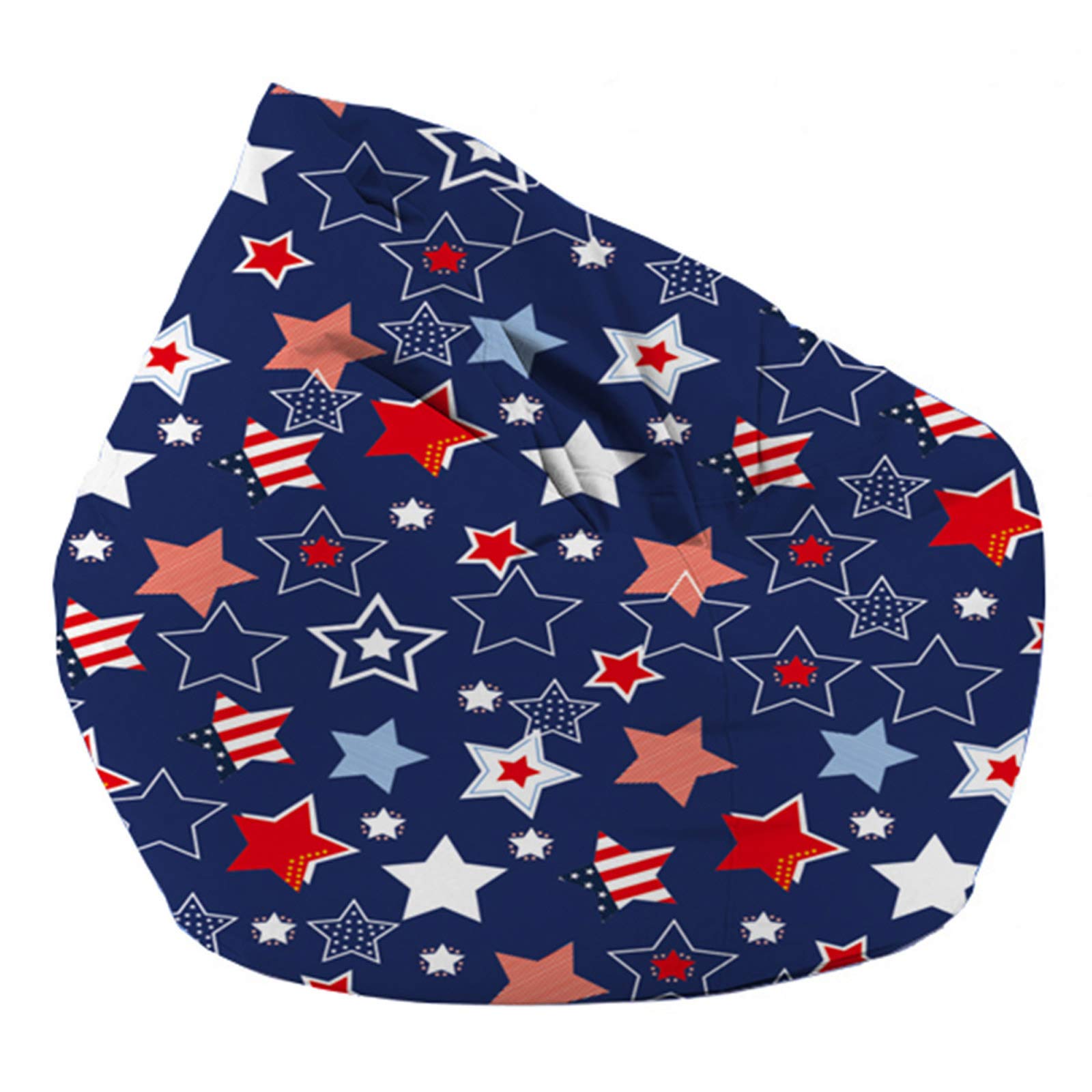 Premium Waterproof Bean Bag Chair for Adults & Kids - 25.59 x 29.53 Inch Oxford Fabric Lounger Sack with Storage - Multicolor - Perfect for Living Room, Bedroom, Dorm & Game Room Relaxation