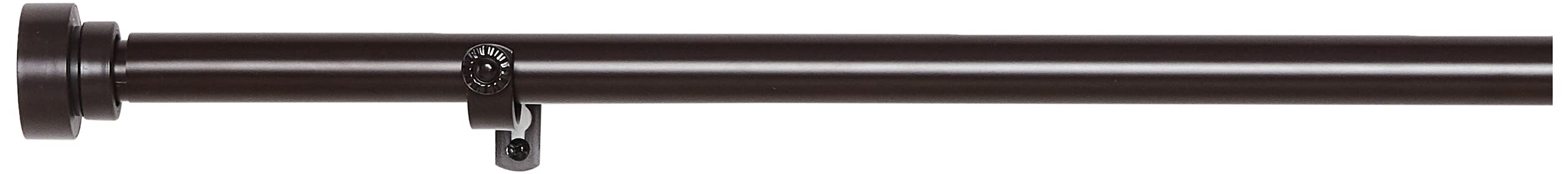 2-Pack Mahogany Single Curtain Rod Set - 1