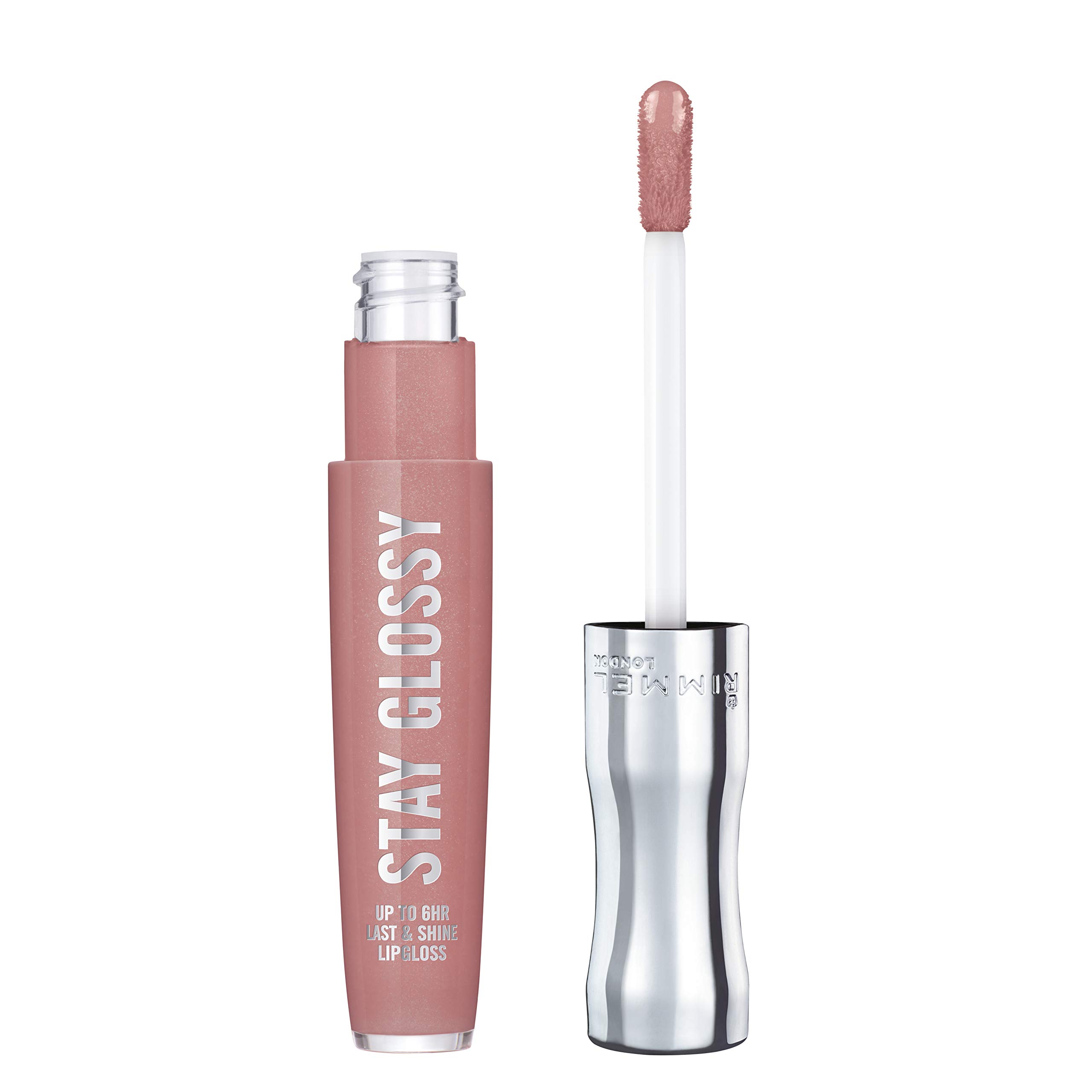 Rimmel Stay Glossy 6HR Long-Lasting Lip Gloss - Blushing Belgraves (0.18 Fl Oz, Pack of 2) | Hydrating Shine for Day & Night Wear | Perfect for Office, Date Night & Special Occasions