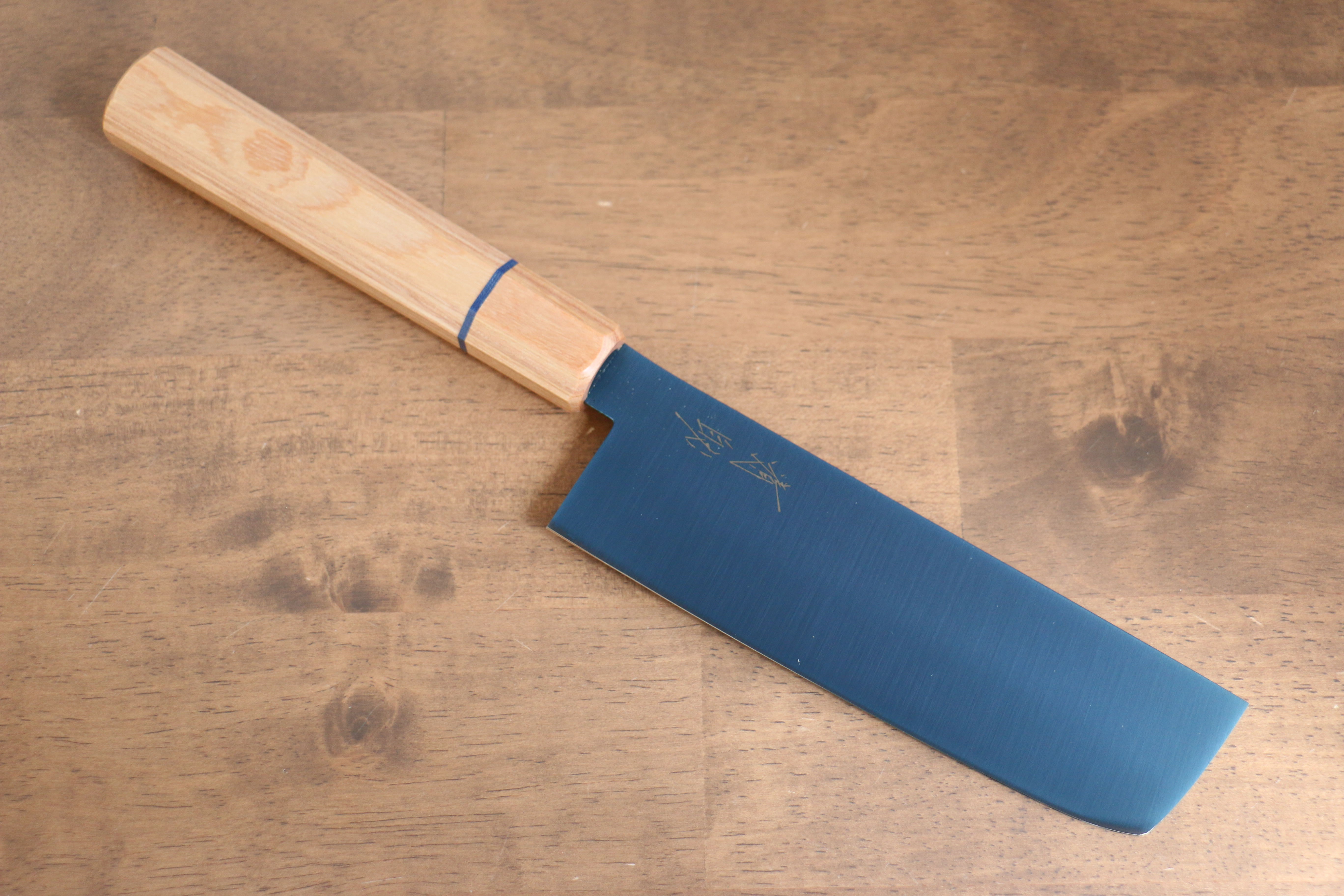 Premium Seisuke SK 85 Nakiri Knife 160mm - Japanese Stainless Steel Blade with Ion Plating & White Wood Handle - Perfect for Sushi, Vegetables, and Precision Cutting