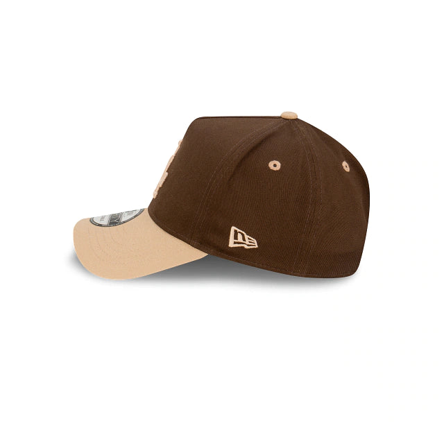 New Era 940 K Frame LA Dodgers Toffee Walnut Wheat Cloth Strap Baseball Cap - Official MLB Licensed Hat for Dodgers Fans, Streetwear & Sports Events