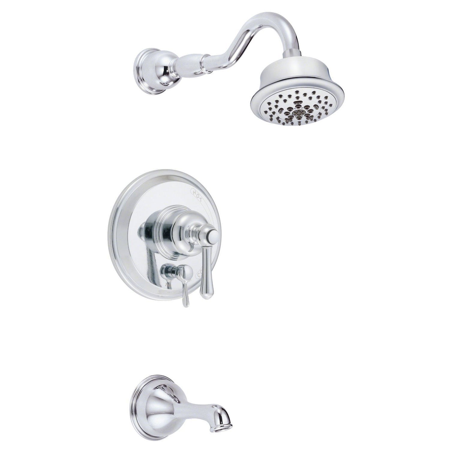 Danze Opulence Chrome Single Handle Tub and Shower Faucet with Rough-in Valve - Perfect for Bathroom Renovation & Modern Home Decor