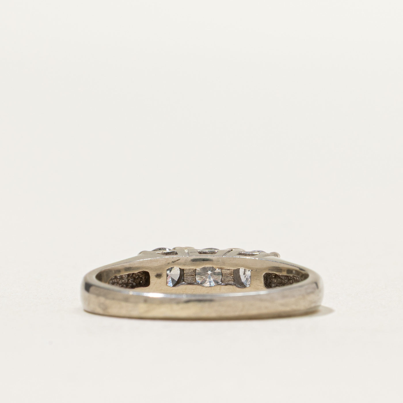 0.46ctw Three Stone Diamond Ring for Women - Size 5.5 | Elegant Engagement & Wedding Band | Perfect for Proposals, Anniversaries, and Special Occasions