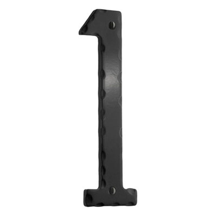6 Inch Black House Address Number 1 - Durable Metal Numbers for Mailbox, Front Door & Outdoor Home Decor