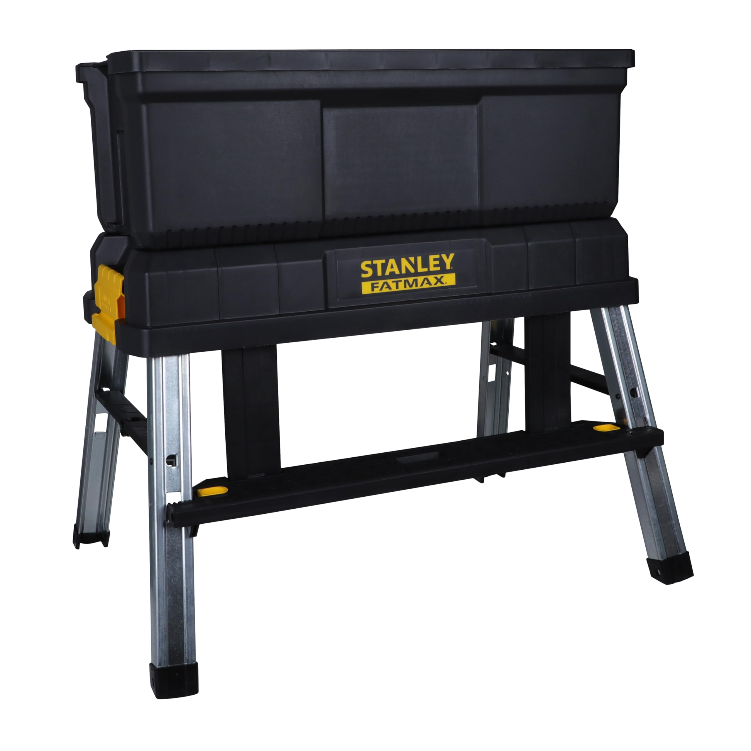 Stanley 64cm Heavy Duty Work Tool Box - Durable Metal Tool Storage Organizer for Garage, Workshop & Job Site - Perfect for Tools, Hardware & DIY Projects