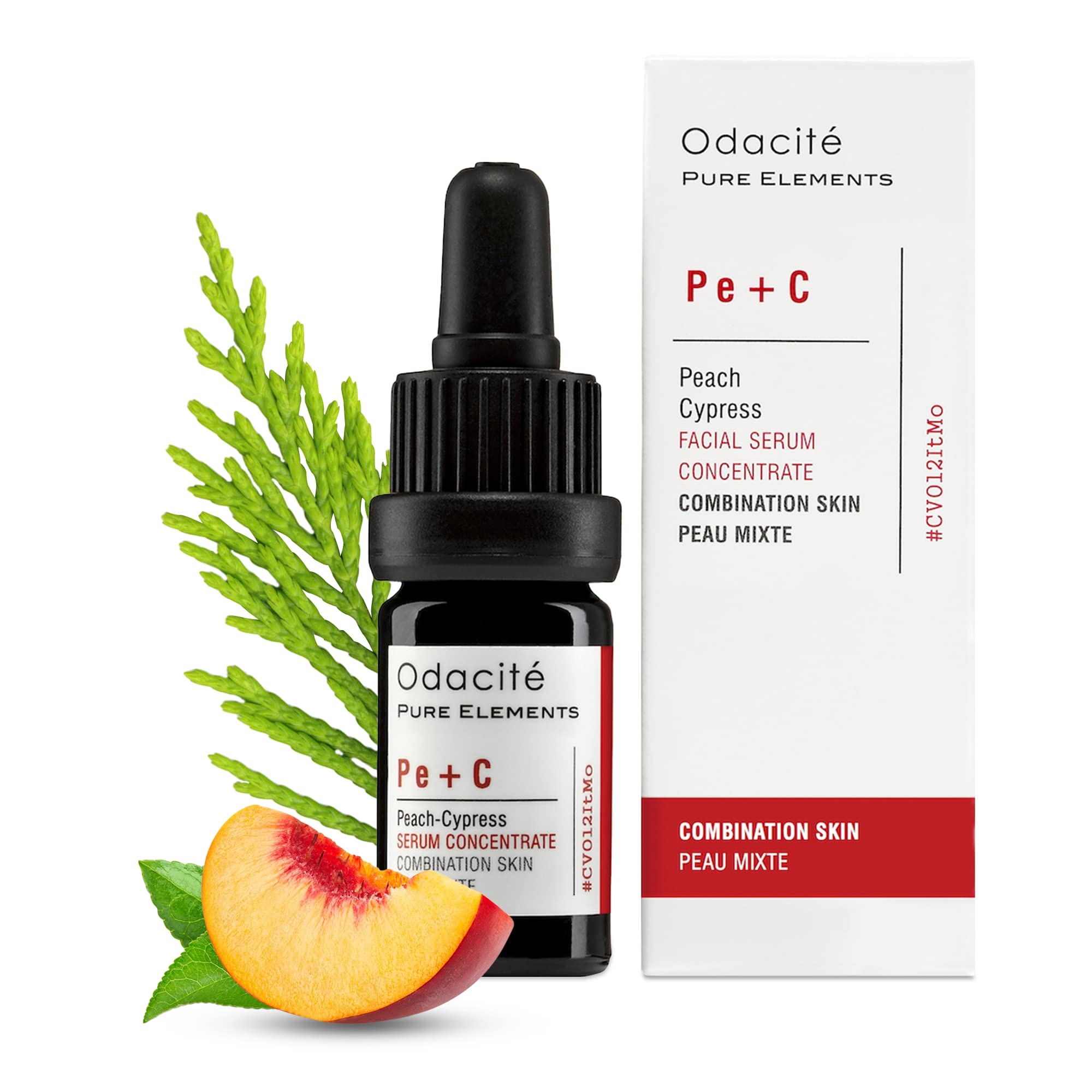 Odacité Acne Serum Concentrate for Face - Pore Cleanser Facial Oil with Peach & Cypress for Combination Skin | Purifying Anti-Aging Serum for Balanced Complexion | 0.17 fl oz | Perfect for Daily Skincare Routine & Breakout Control