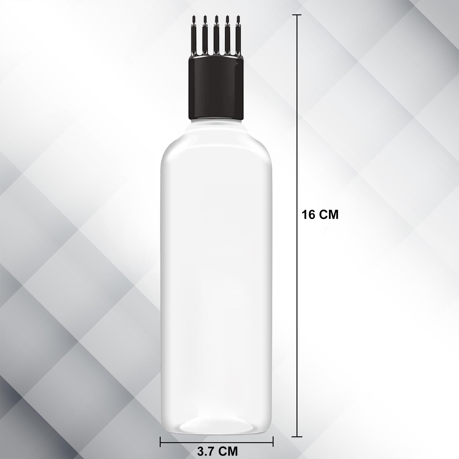 Hair Root Comb Applicator Bottle - 100ml Transparent Scalp Oil Applicator for Hair Growth, Liquid & Medicine - Pack of 24 with Black Comb | Perfect for Home Hair Care, Salon Treatments & DIY Scalp Massage
