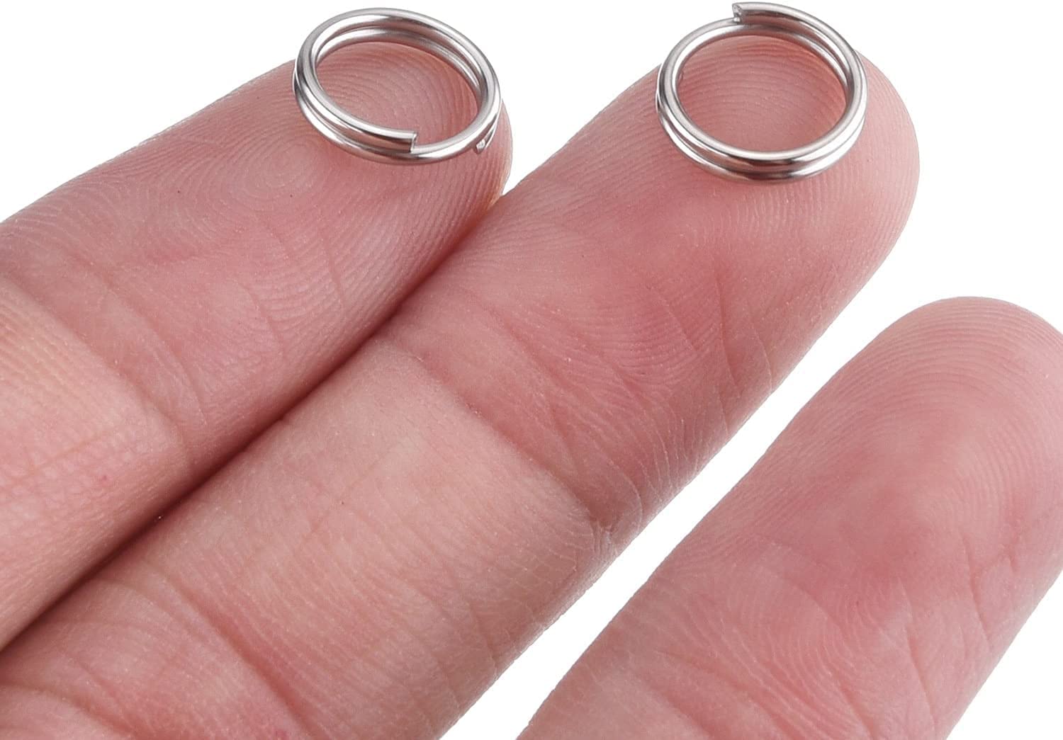 25-Pack Nickel Silver Split Key Rings for DIY Crafts, Keychains & Keys Organization - Durable Small Keychain Rings for Home, Office & Travel Accessories