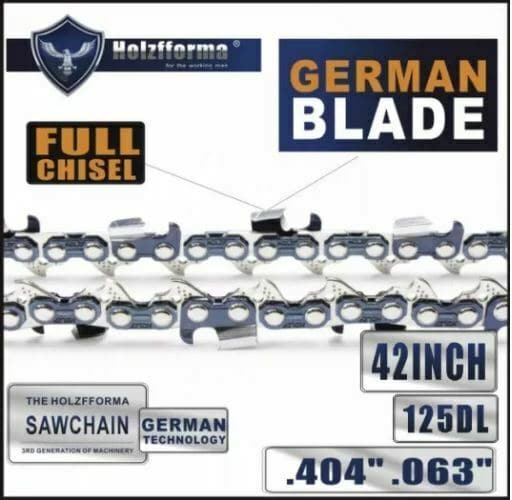 Holzfforma® 42 Inch .404 .063 125DL Full Chisel Chainsaw Chain - Compatible with MS880 070 090 Wagner Chainsaws - Perfect for Professional Logging & Heavy-Duty Wood Cutting