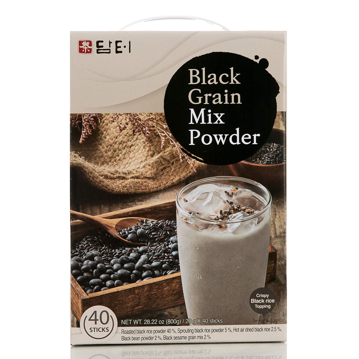 Korean Black Mixed Grain Powder - Nutty Meal Replacement Shake for Breakfast & Snacks