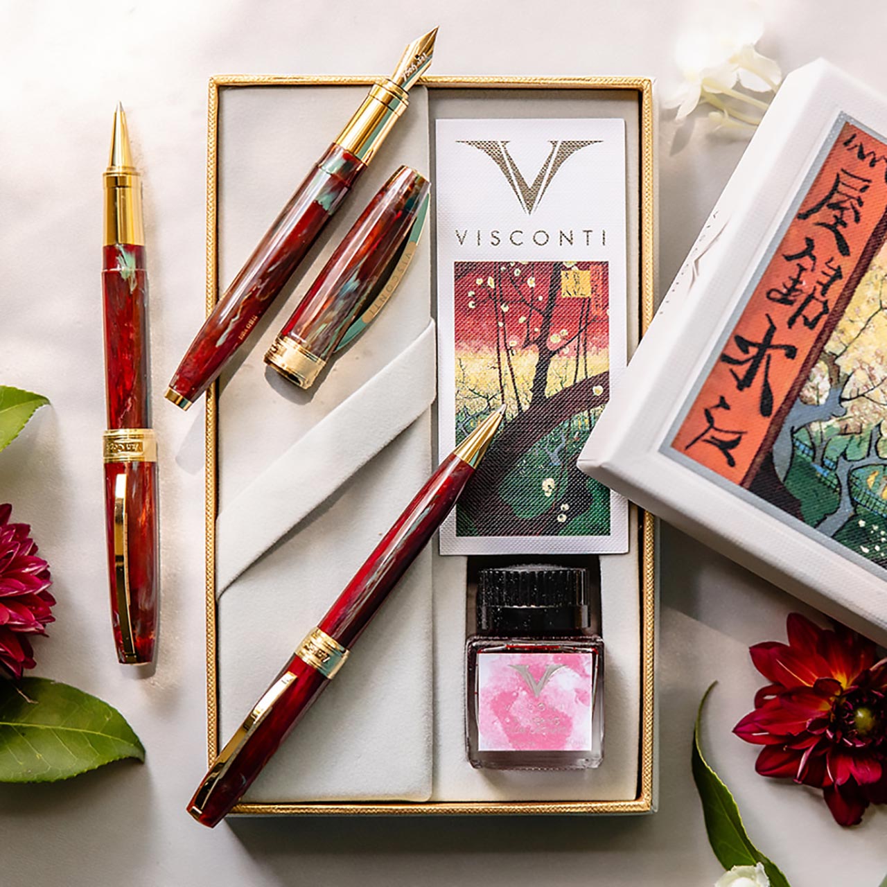 Visconti Van Gogh Flowering Plum Orchard Fountain Pen - Luxury Writing Instrument for Collectors & Professionals - Perfect for Signatures, Calligraphy & Gift Giving