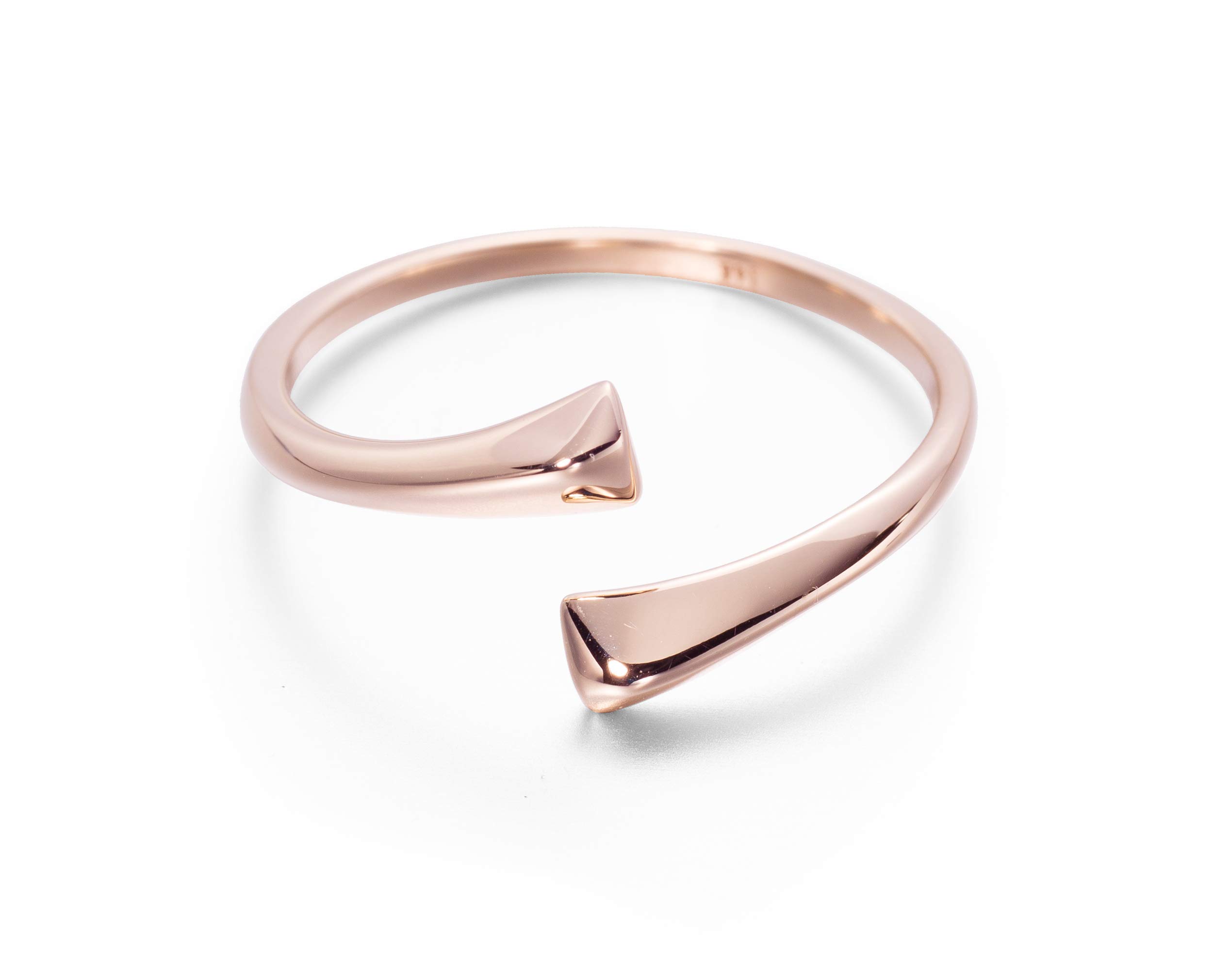 14K Rose Gold Women's Wedding Band & Engagement Ring Set - Elegant Horseshoe Design for Brides & Wives | Dainty Rose Gold Jewelry Gift for Anniversary, Proposal & Special Occasions | Perfect for Weddings, Vow Renewals & Romantic Celebrations