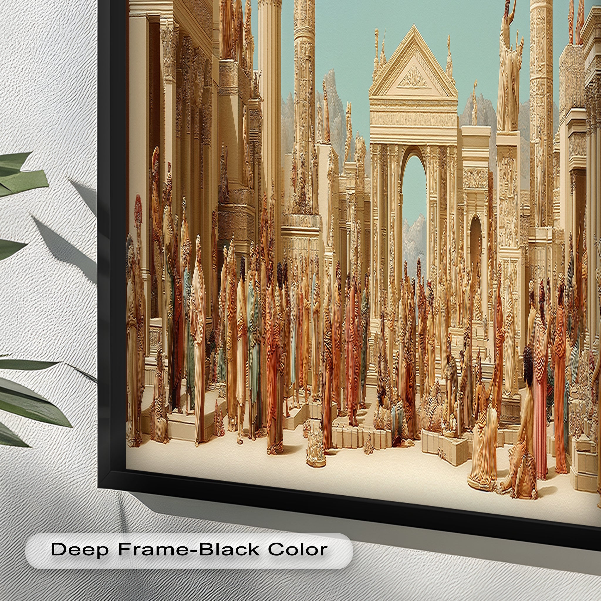 Ancient Agora Gathering - Roman Forum Oil Painting Wall Art | Historical Landscape Artwork | Perfect for Home Decor, Office & Gallery Display