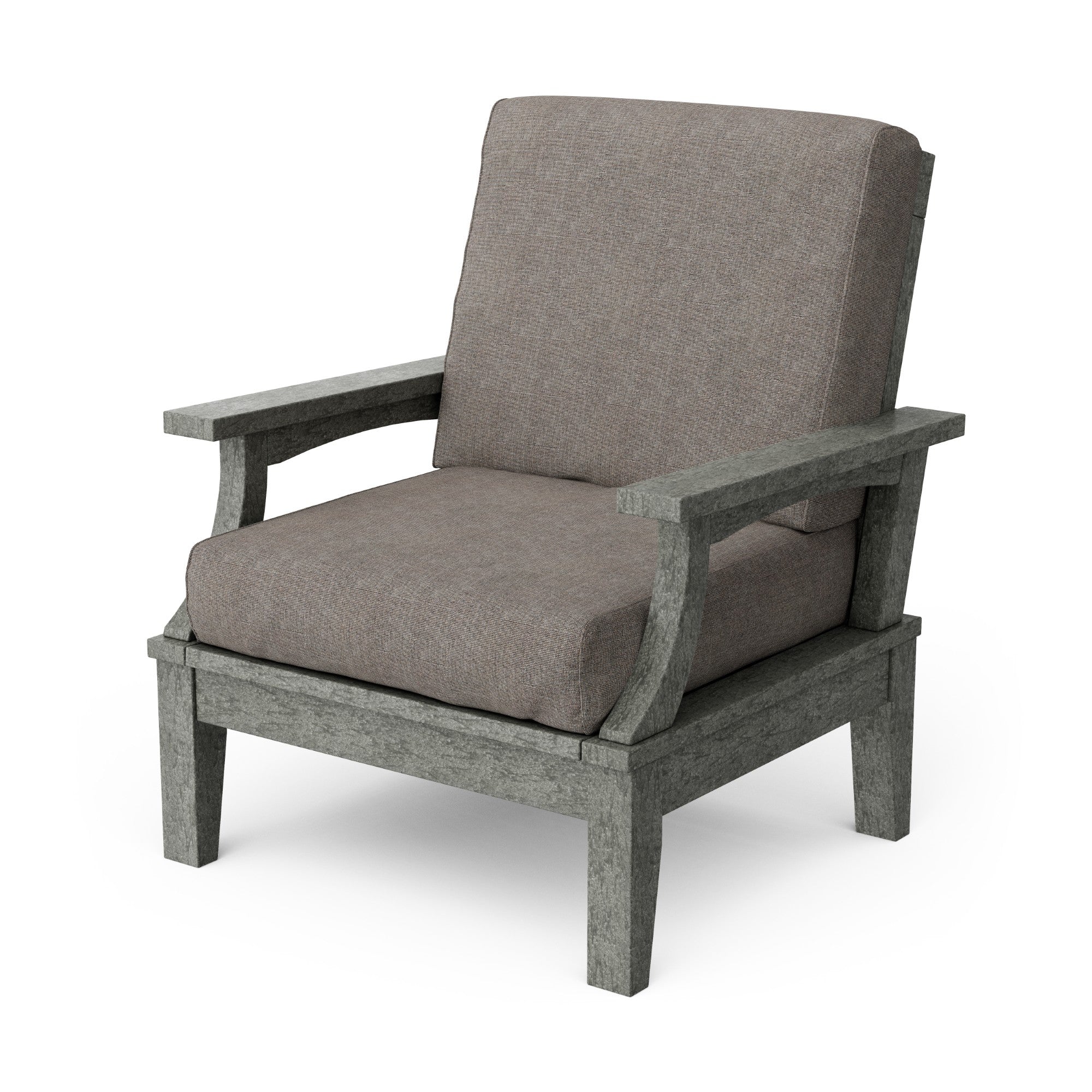 Heritage Deep Seating Patio Chair with Weather-Resistant Cushions - Outdoor Lounge Furniture for Garden, Poolside & Backyard Relaxation