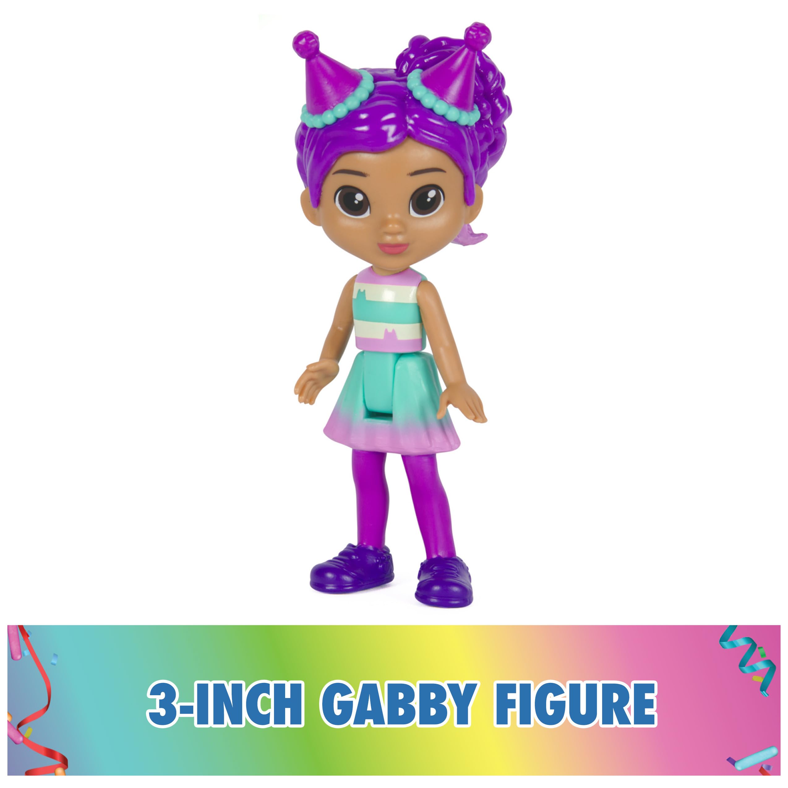 Gabby's Dollhouse Celebration Themed Playset - 5 Cat Toy Figures with Gabby Girl, Surprise Toys & Dollhouse Accessories for Kids Ages 3+ | Perfect for Birthday Gifts, Pretend Play & Collectible Fun