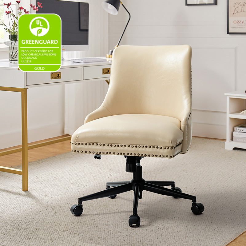 Juniper Vegan Leather Office Chair - Ergonomic Executive Desk Chair for Home & Office - Eco-Friendly PU Leather, Adjustable Height, Comfortable Seating for Long Hours