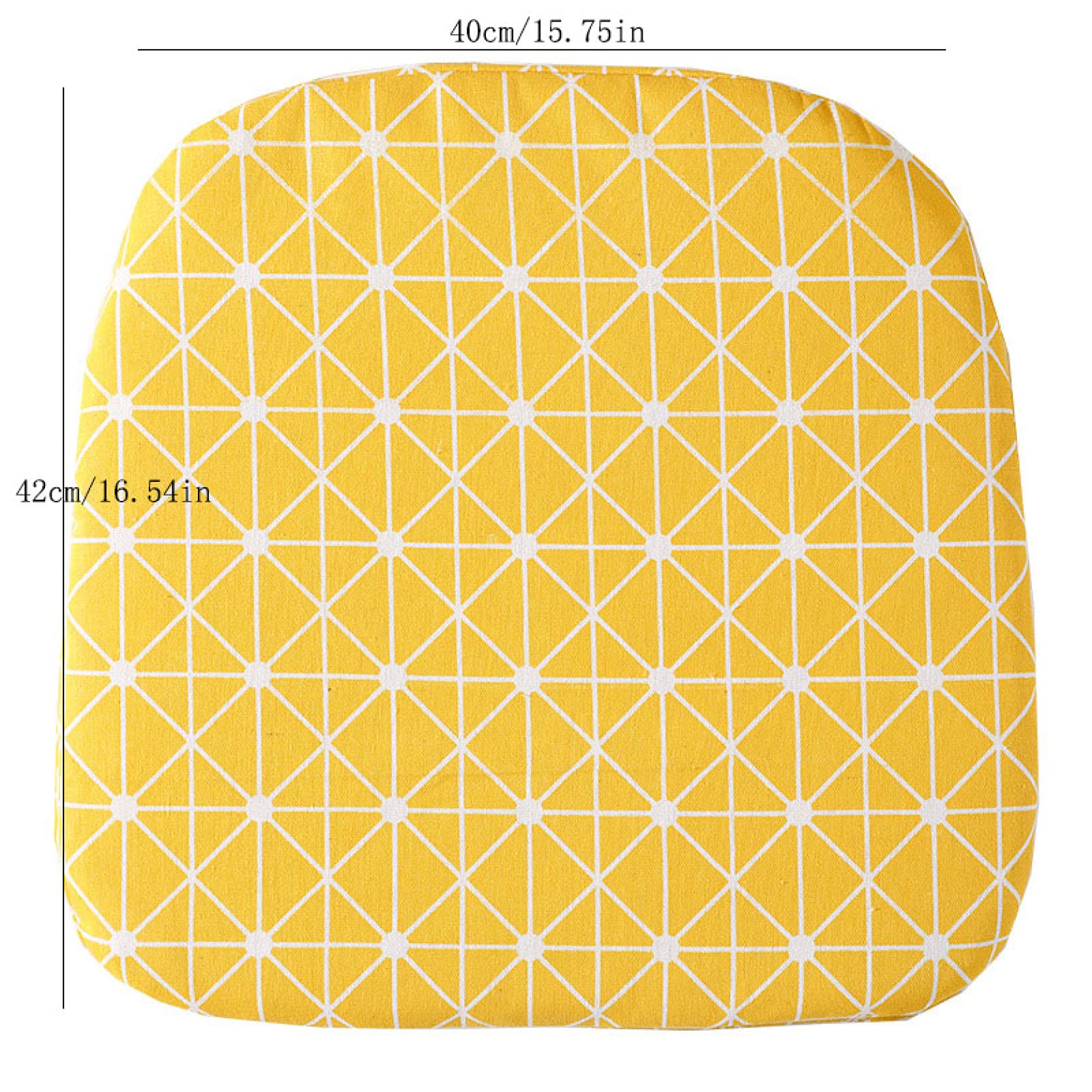 Thick Non-Slip Kitchen Chair Cushion with Ties - Comfortable Office & Patio Seat Pad for Dining, Working & Outdoor Relaxation