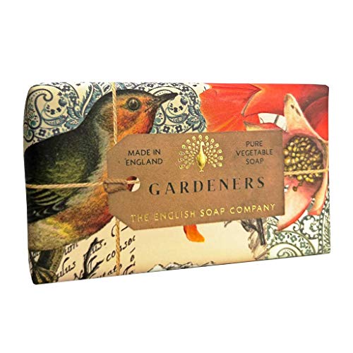 The English Soap Company - Gardeners Soap Bar, Natural Handmade Soap with Herbal Scents, 200g Anniversary Collection - Perfect for Outdoor Enthusiasts & Gardening Lovers