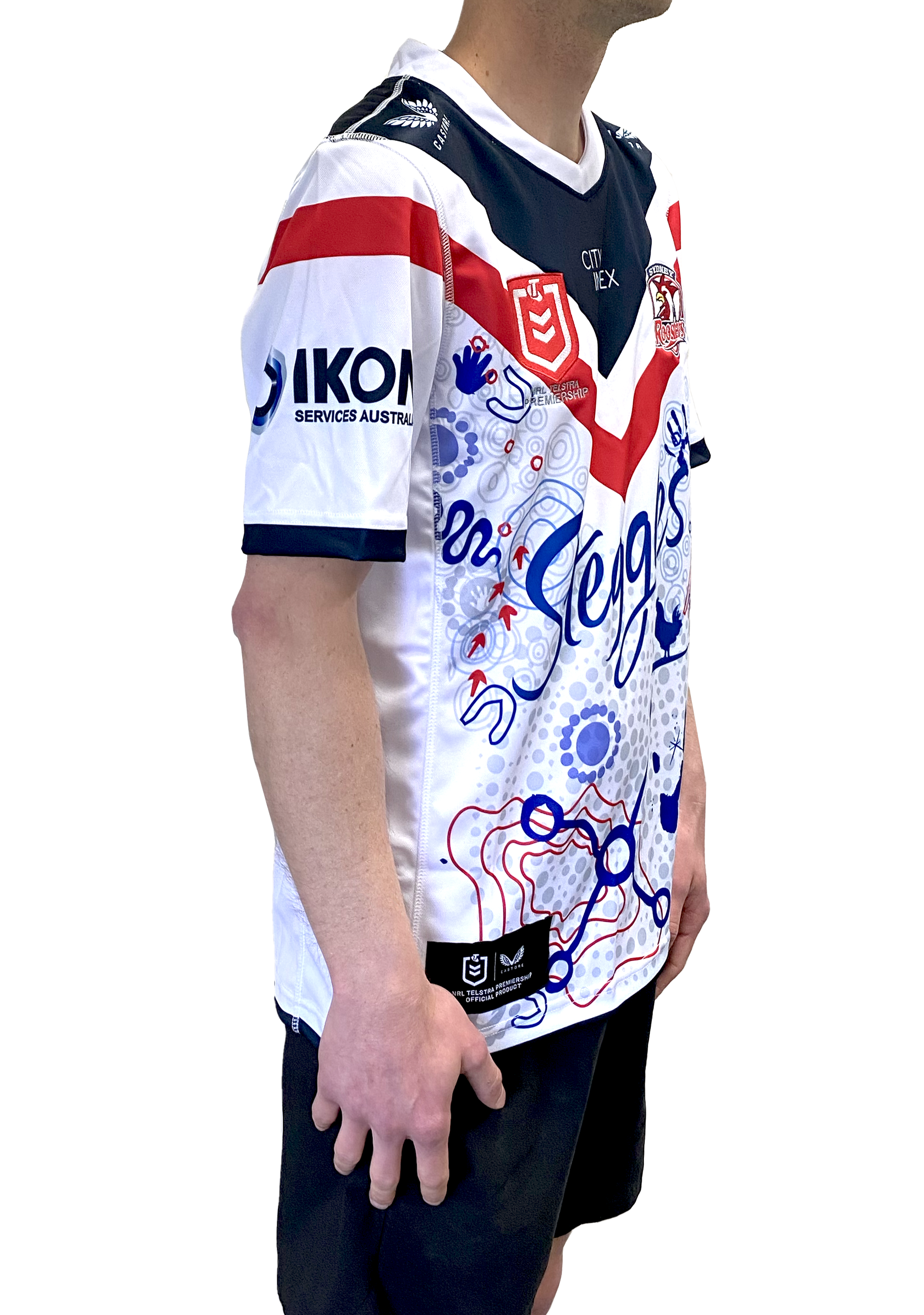 Castore Sydney Roosters Men's Indigenous Replica Jersey 2022 - Authentic NRL Rugby Jersey for Fans, Players & Collectors - Perfect for Game Day, Sports Events & Fan Merchandise Collection