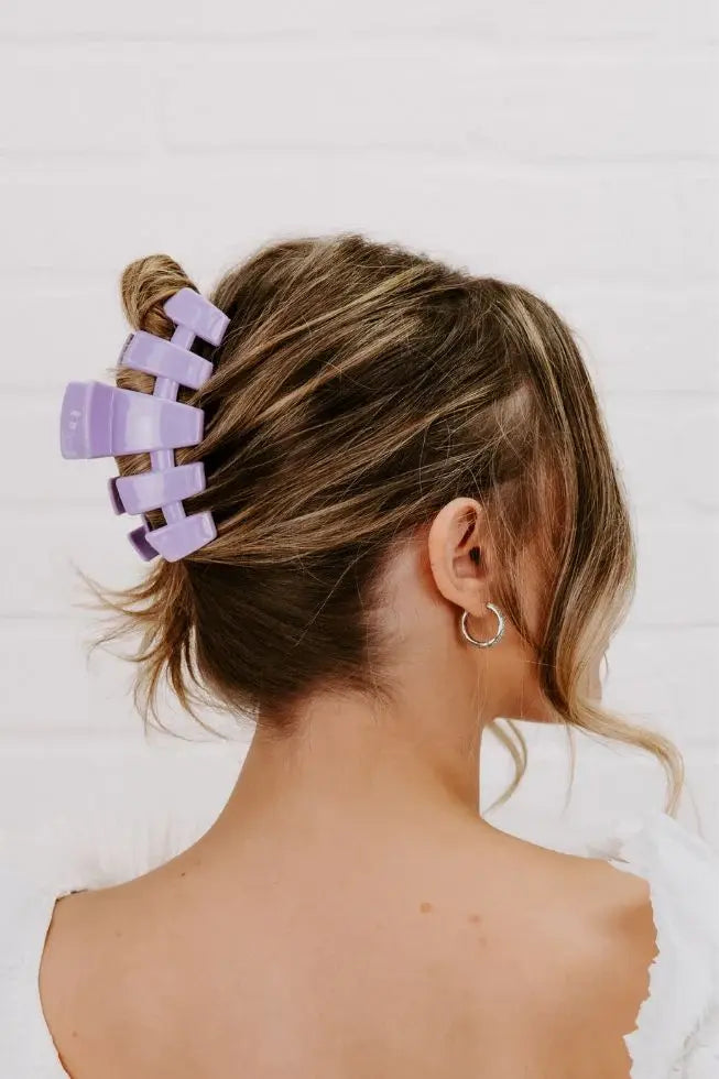 Lilac You Large Hair Clip for Women - Elegant Non-Slip Hair Claw for Thick Hair, Perfect for Weddings, Parties & Everyday Use