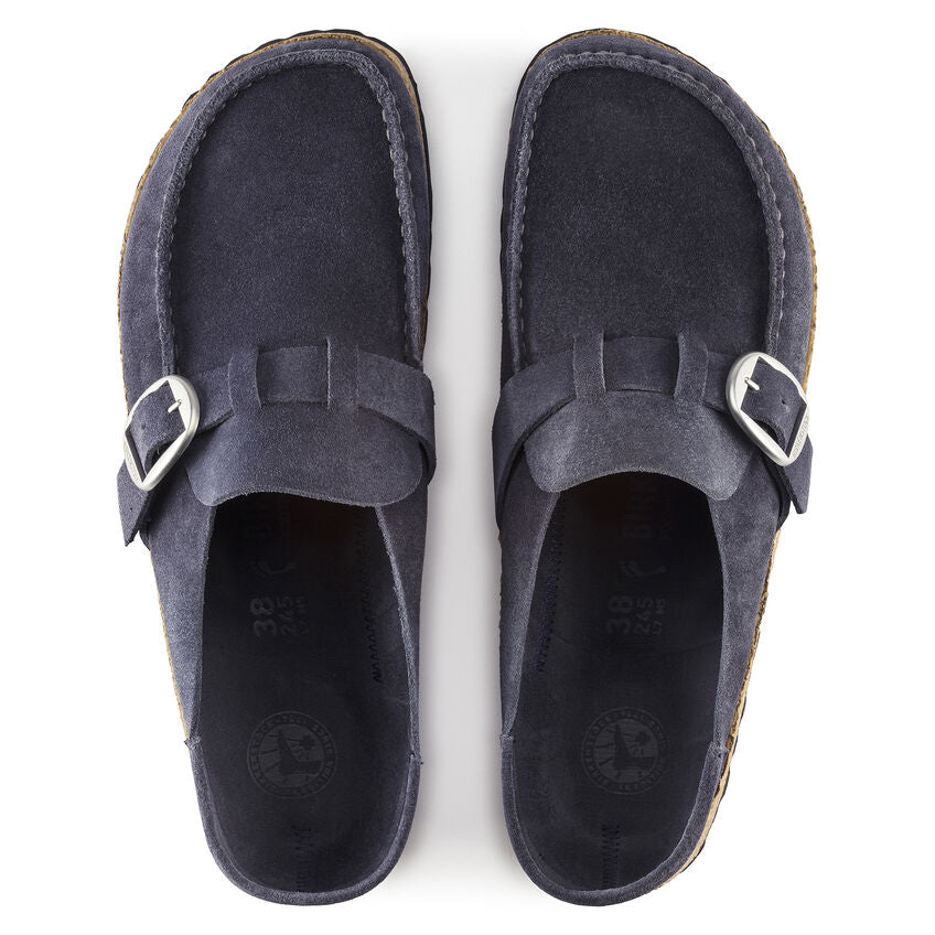 Birkenstock Buckley Suede Leather Clog in Navy Night - Comfortable Slip-On Shoes for Women & Men - Perfect for Home, Office & Casual Wear