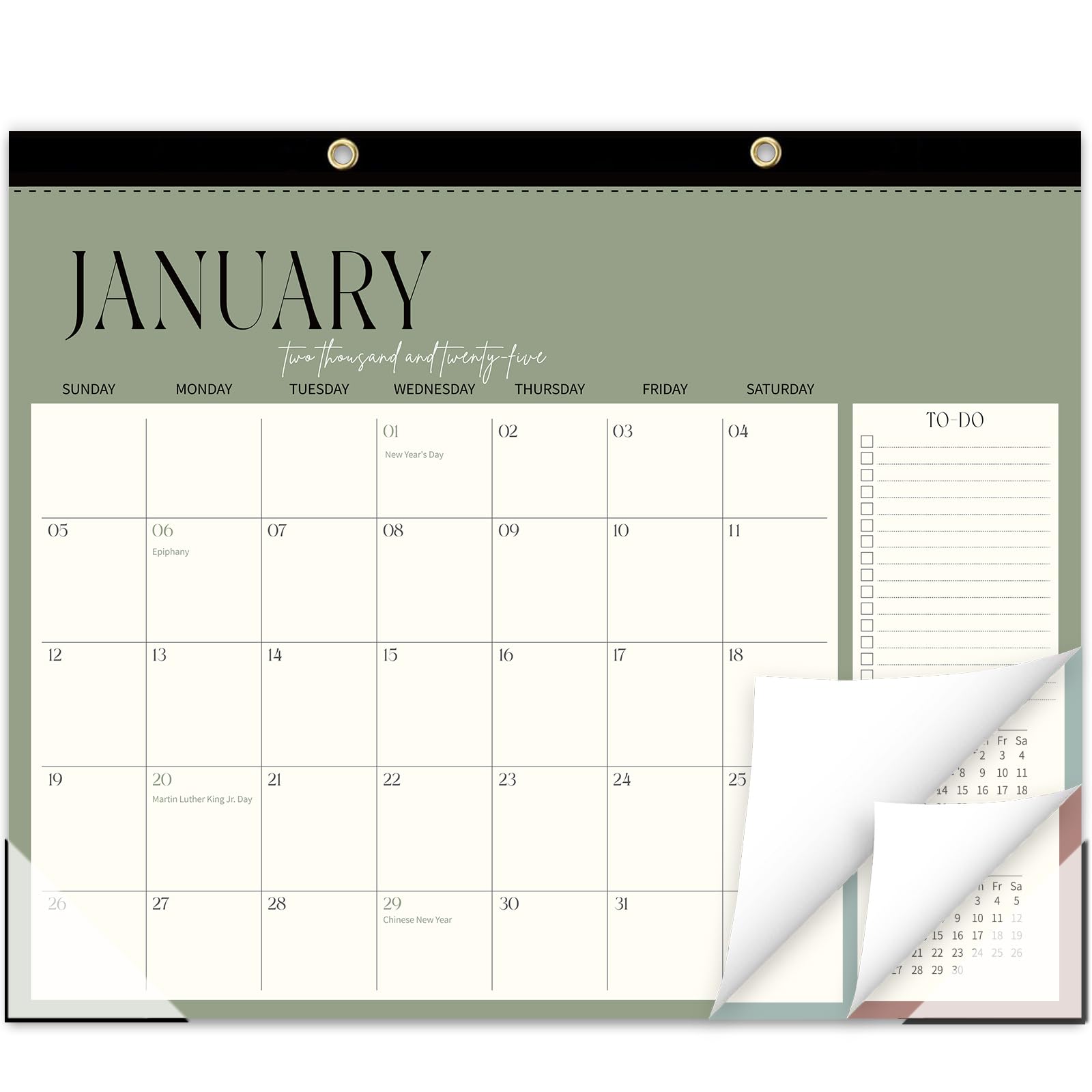 Guasslee 2025-2026 Large 18-Month Desk & Wall Calendar (Jan 2025 - June 2026) - 17