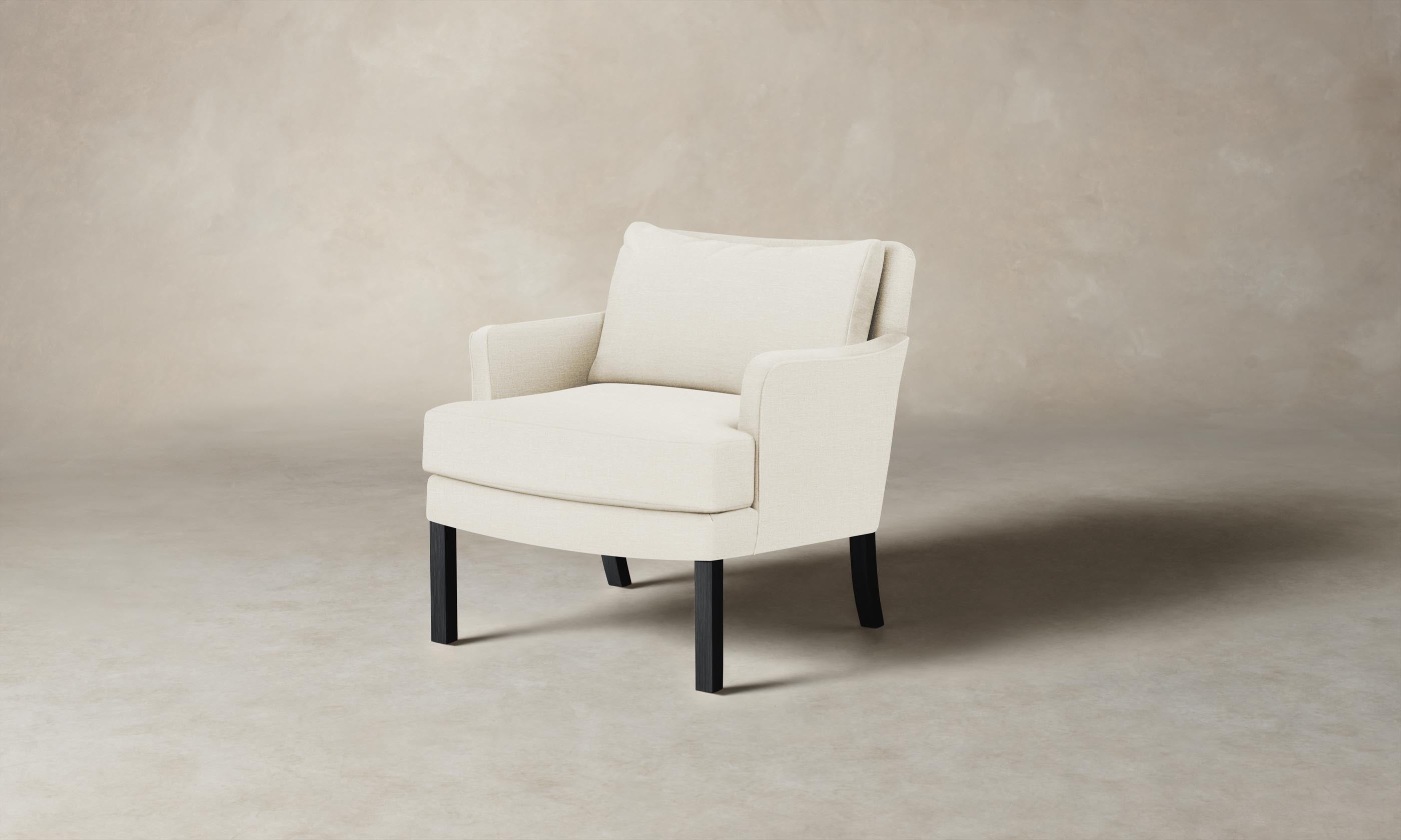 The Kaye Chair - Heritage Belgian Linen Upholstered Dining Chair in Egret White | Perfect for Farmhouse, Modern & Scandinavian Dining Rooms