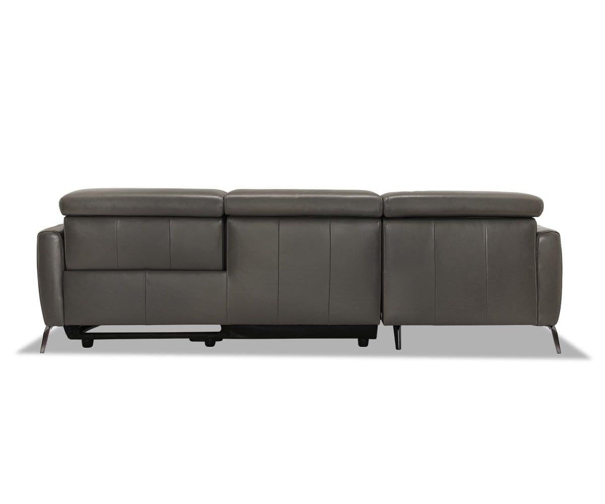 Vetali Leather Power Reclining Left Sectional Sofa - Modern L-Shaped Couch with Adjustable Backrest - Perfect for Living Room, Home Theater & Family Gatherings