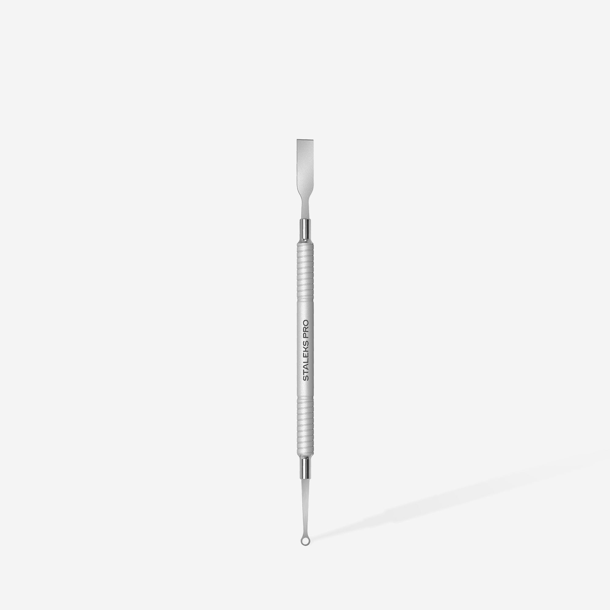 Staleks Cuticle Pusher SMART 80 TYPE 1 - Professional Flat Straight Nail Pusher with Loop for Manicure & Pedicure | Perfect for Salon & Home Nail Care