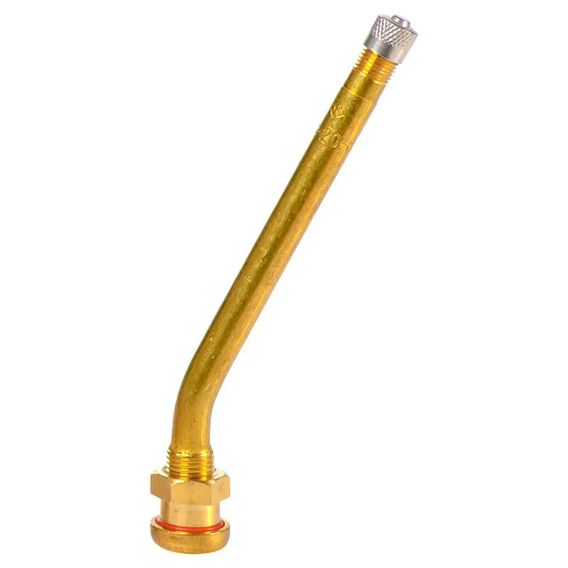 27° Bend Brass Clamp for Truck Valve - 9.7mm Valve Hole - Heavy Duty Brass Fitting for Air Brake Systems & Commercial Vehicles (Pack of 1)