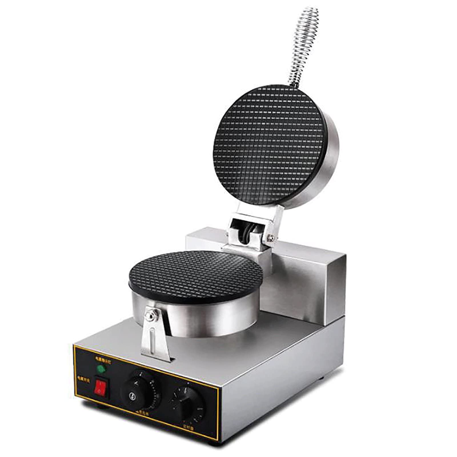 Commercial Waffle Cone Maker Machine 1200W - 220V Non-Stick Waffle Cone Baker for Ice Cream Shops, Bakeries, Hotels & Dessert Stations - Perfect for Making Crispy Homemade Ice Cream Cones