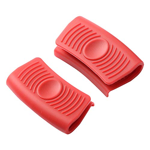2 Pairs Heat-Resistant Silicone Handle Holders - Non-Slip Grip for Hot Pans, Griddles, Skillets & Baking Trays | Oven & Stove Safe | Perfect for Cooking, Grilling & Baking (Model-1)