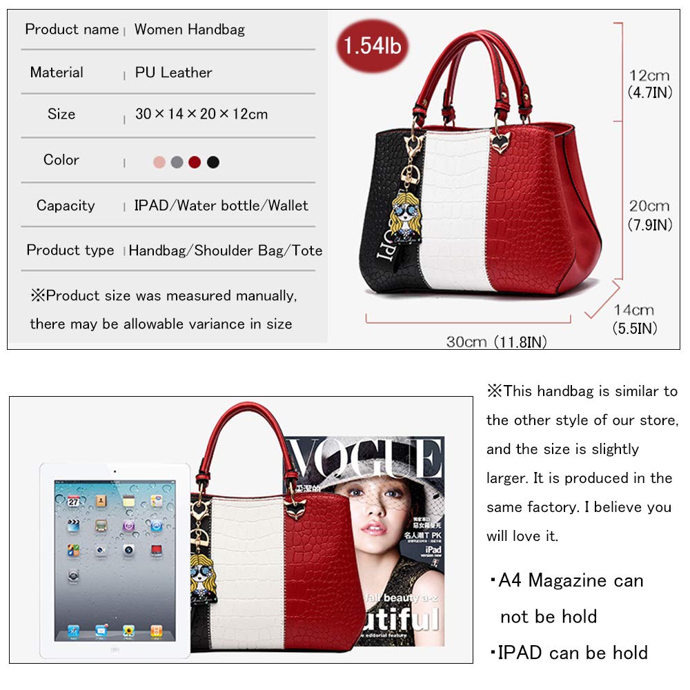 Stylish Women's PU Leather Handbags - Fashionable Shoulder Tote & Satchel Purses for Work, Travel & Everyday Use