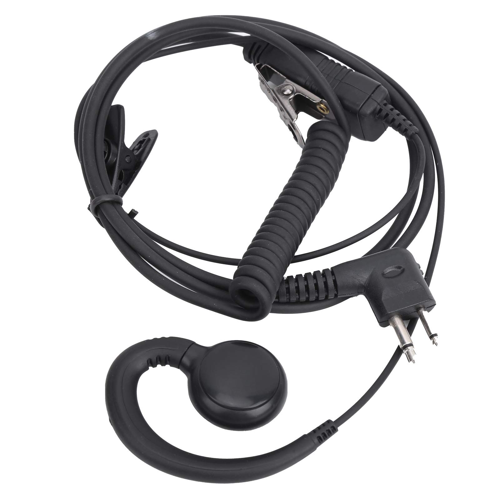 360° Rotating C-Shaped Walkie Talkie Earpiece - Secure Radio Headset for Two-Way Radios - Ideal for Security, Construction & Event Staff Communication