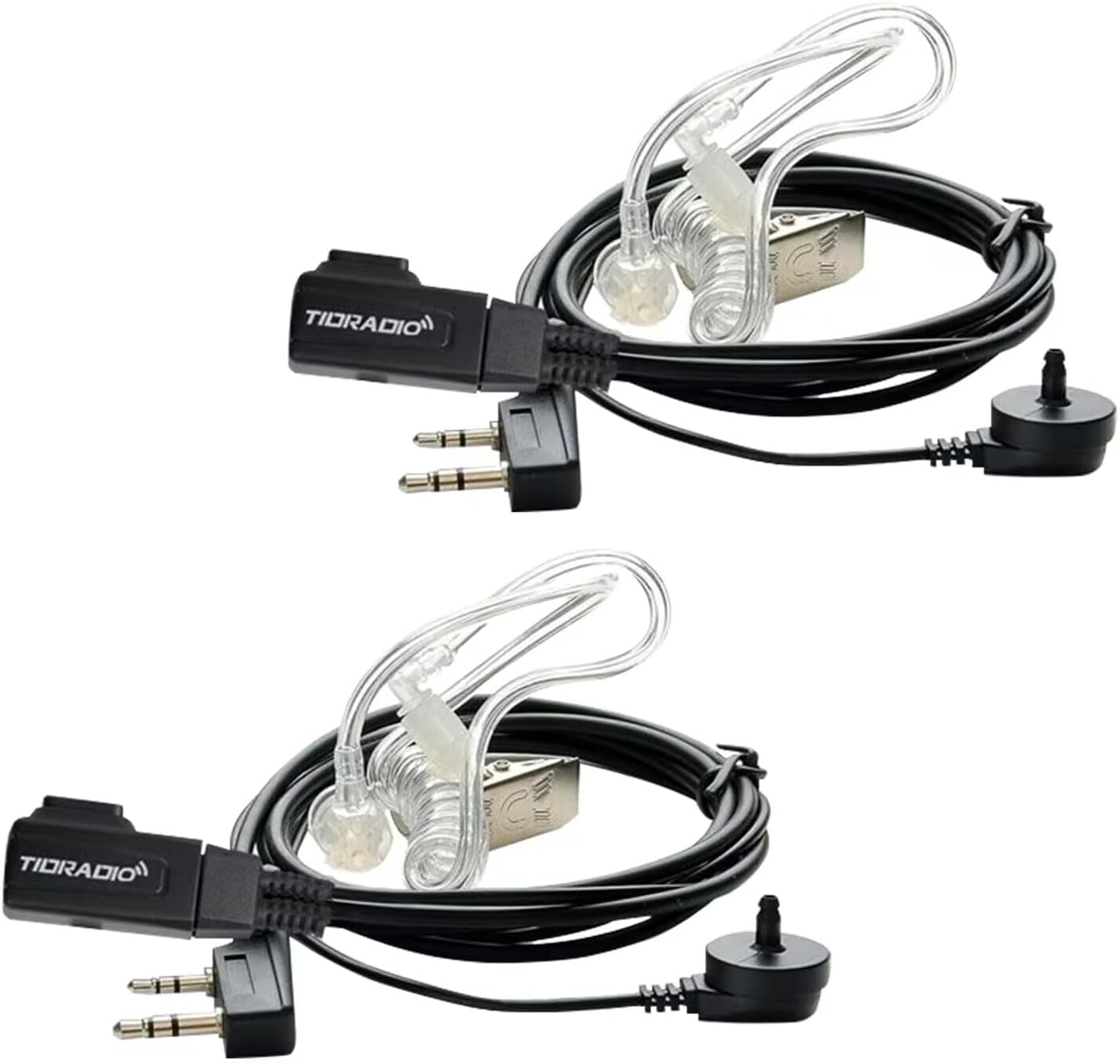 Wireless Acoustic Tube Earpiece with Noise-Canceling Microphone - Clear Hands-Free Communication for Security, Call Centers & Driving