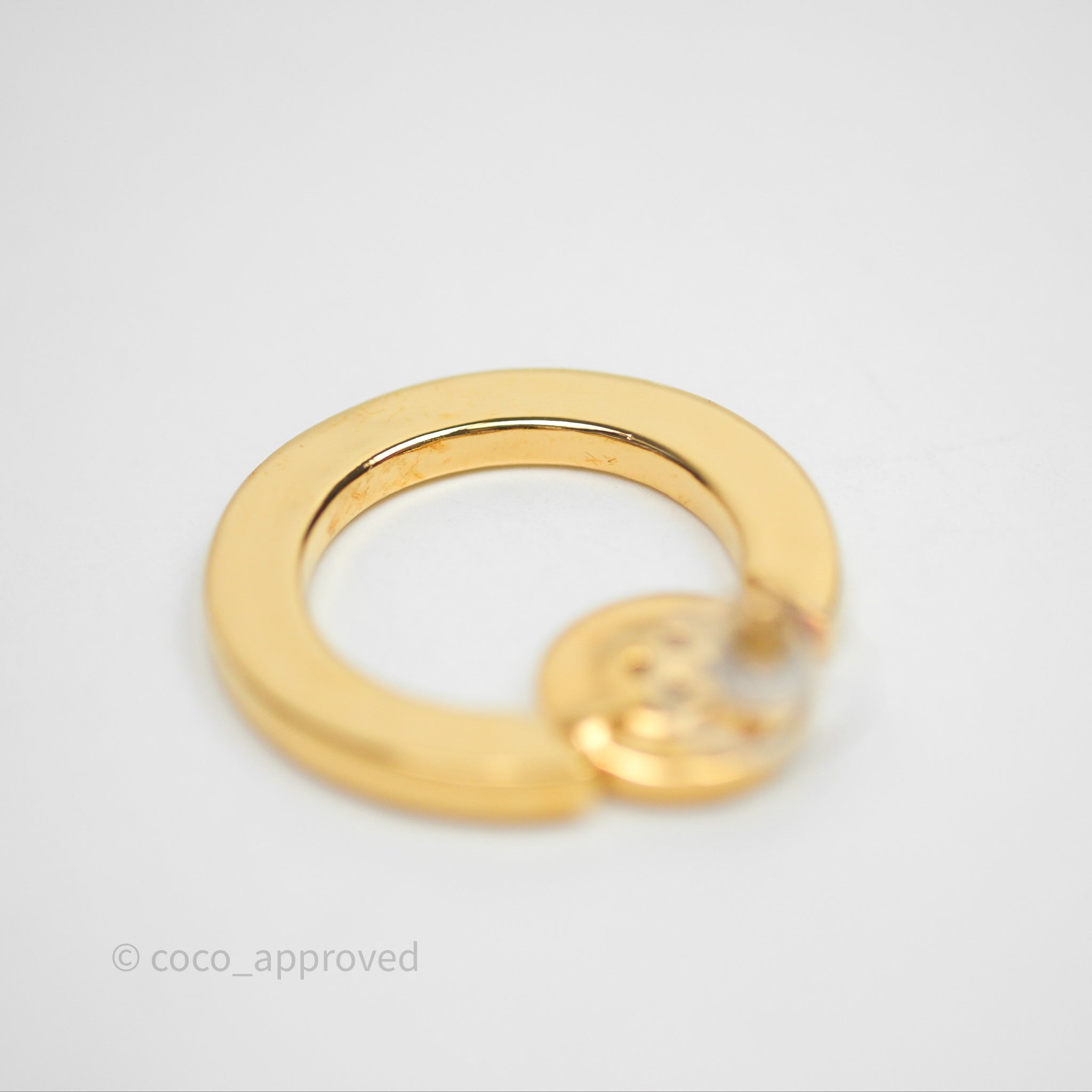 Chanel CC Round Earrings Gold Tone 20A - Luxury Fashion Jewelry for Women - Perfect for Parties, Weddings & Special Occasions
