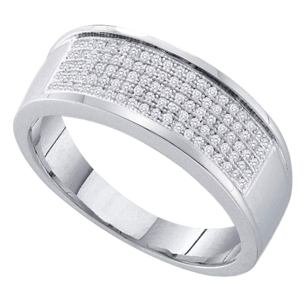 1/3 Cttw Sterling Silver Women's Round Diamond Wedding & Anniversary Band Ring – Elegant Gift for Her, Perfect for Proposals, Engagements, and Special Occasions