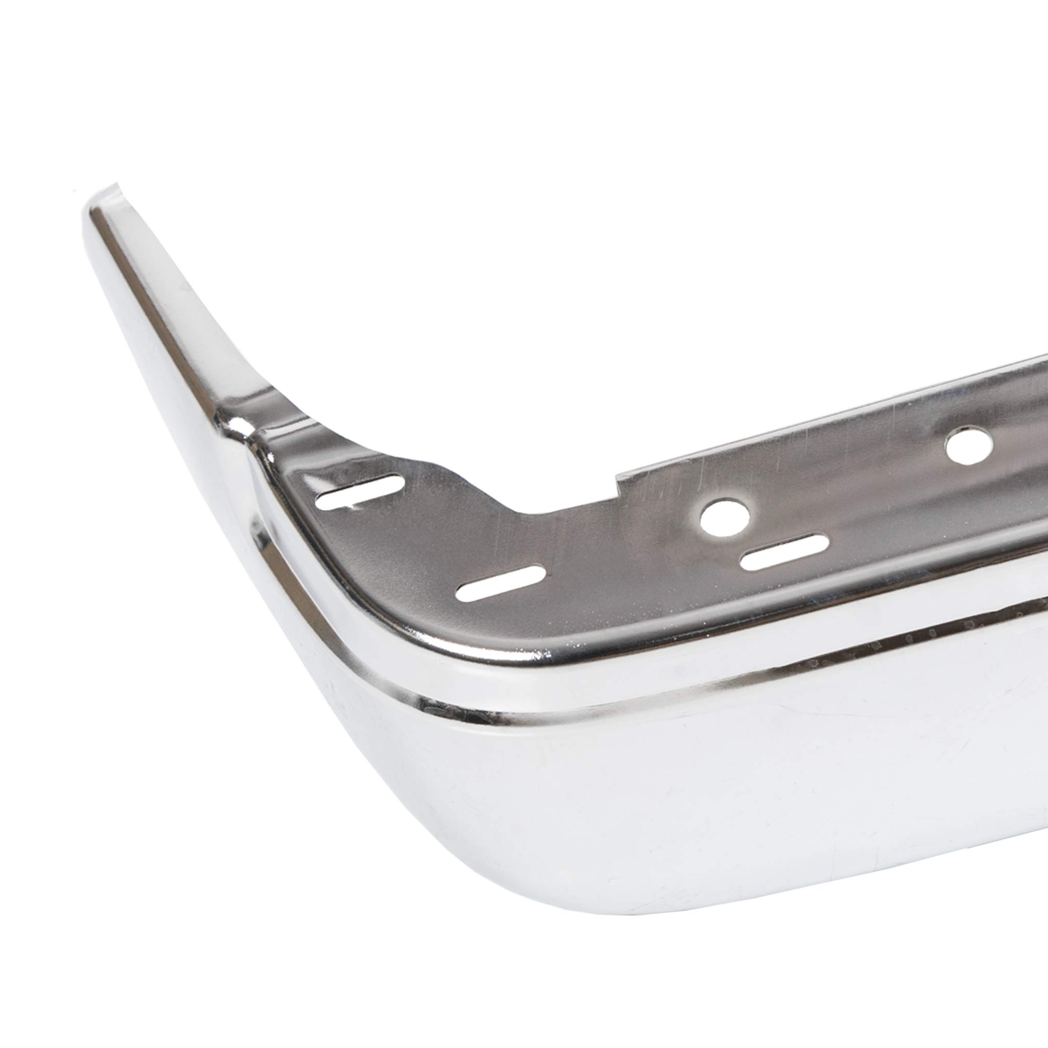 ECOTRIC Rear Step Bumper End Cap Cover for 2009-2014 Ford F150 Styleside (Driver Side, No Sensor Hole, Chrome) - Durable Protection & Enhanced Style for Truck Accessories