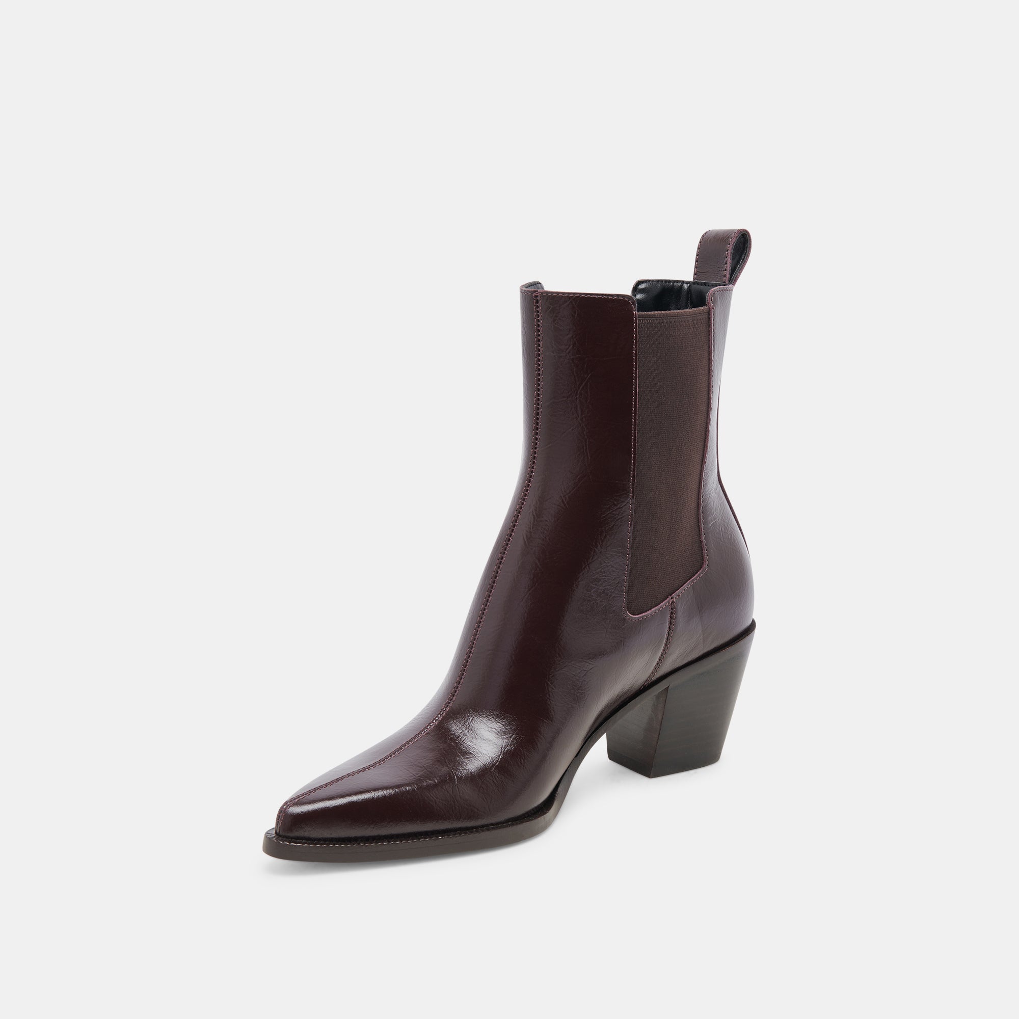 SHADIE H2O Waterproof Booties for Women - Mulberry Crinkle Patent Leather Rain Shoes | Non-Slip Comfortable Wet Weather Footwear for Walking, Commuting & Outdoor Activities