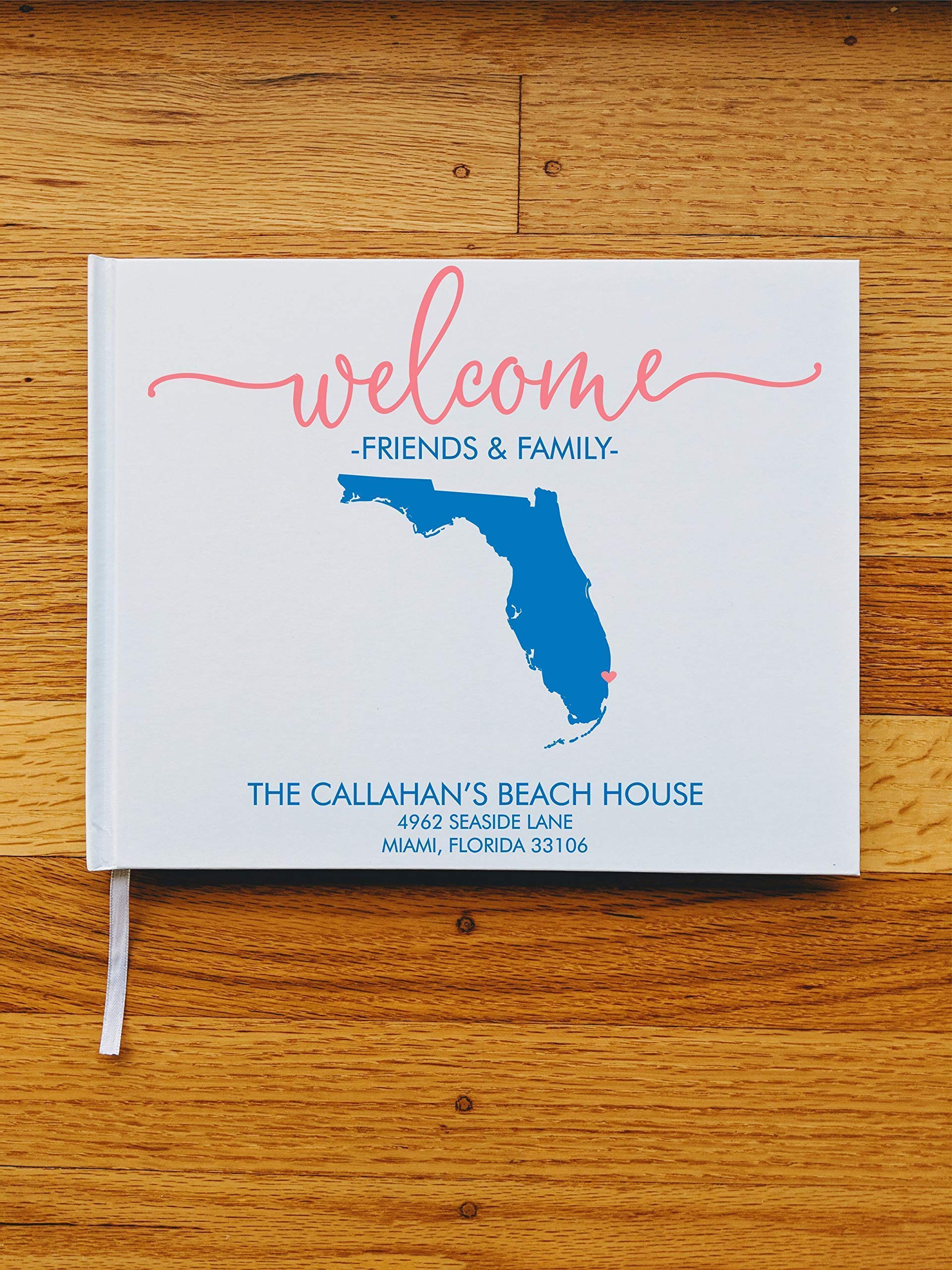 Personalized Family Vacation Guest Book - Custom Beach House & Lake House Guestbook for Summer Rentals | Perfect for Airbnb, Vacation Homes & Rental Properties