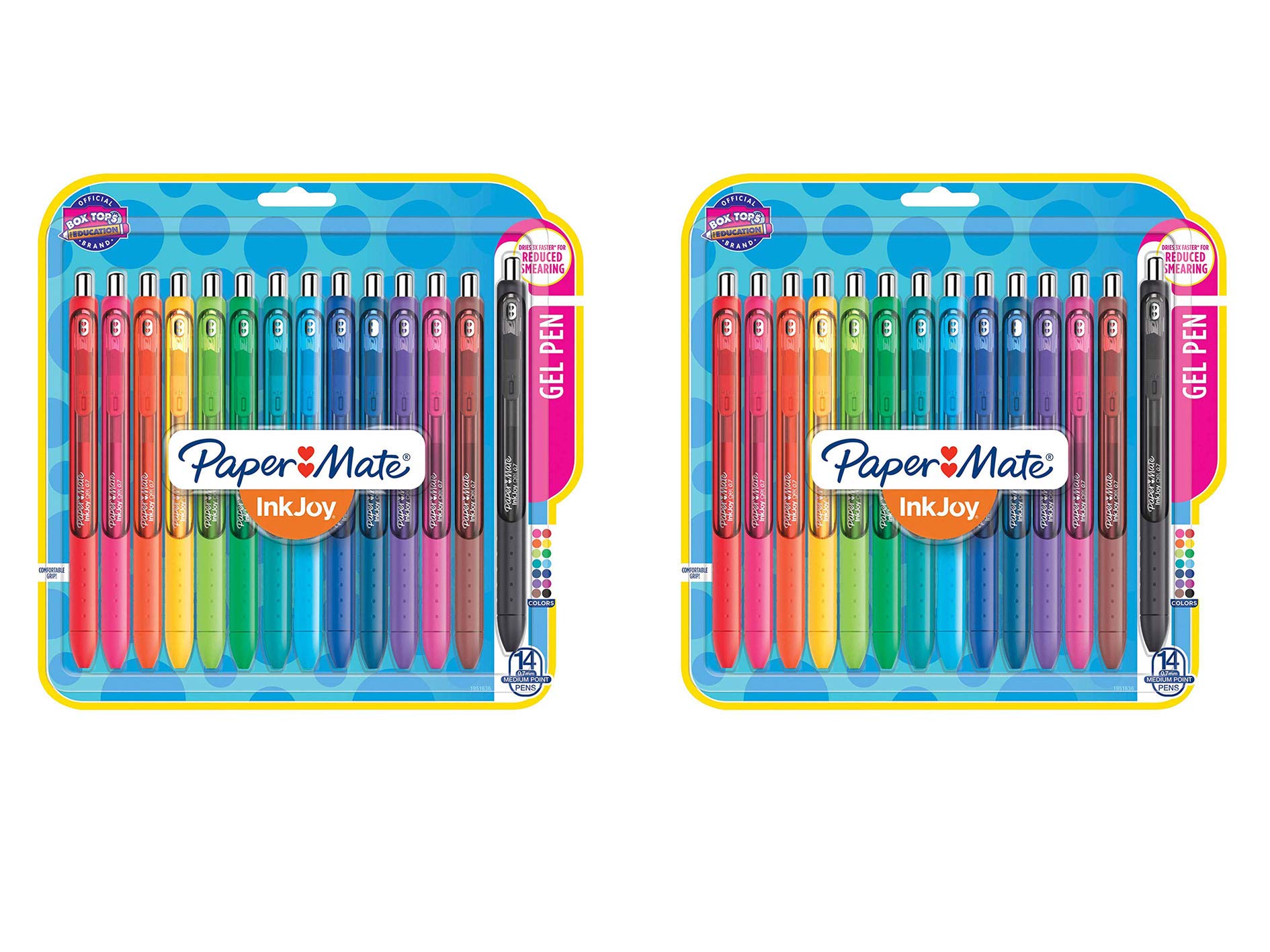 Paper Mate InkJoy Gel Pens - Medium Point (0.7mm), 14 Assorted Colors, 2-Pack - Smooth Writing for School, Office & Creative Projects