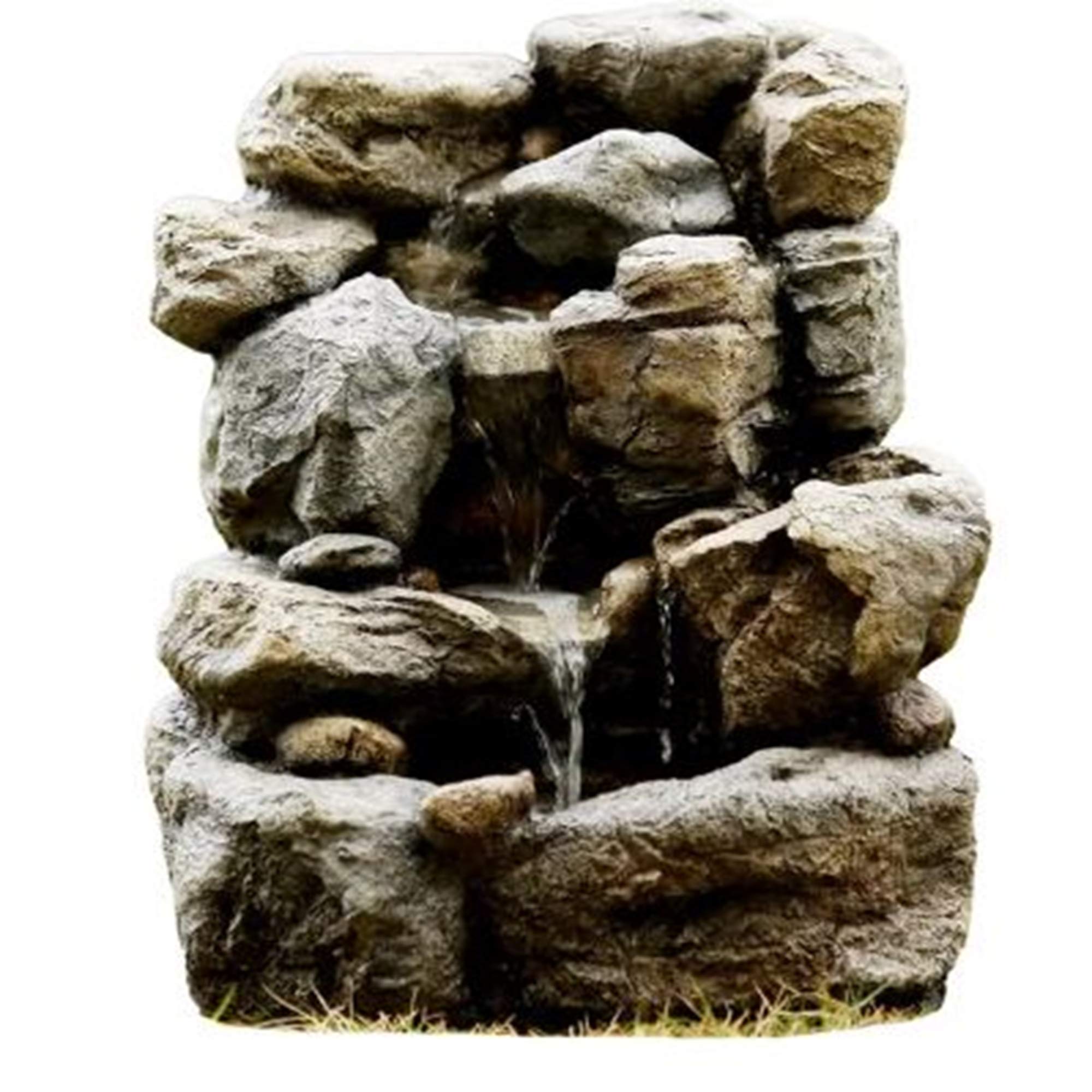 Jeco Small Rock Indoor/Outdoor Water Fountain - Decorative Tabletop Fountain for Home, Office, Garden Relaxation & Zen Meditation